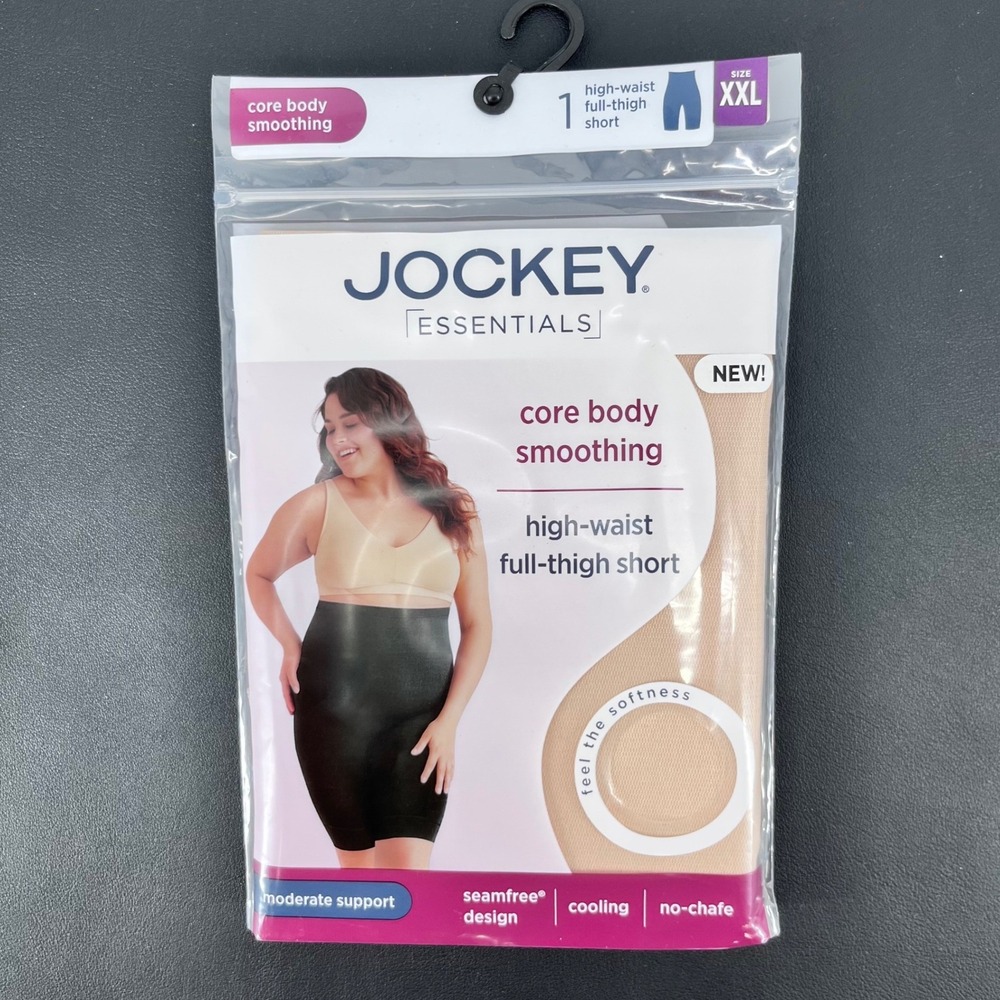 Jockey Essentials Thigh Shaper Women XXL Nude High-Waist Core Body Smoothing NEW